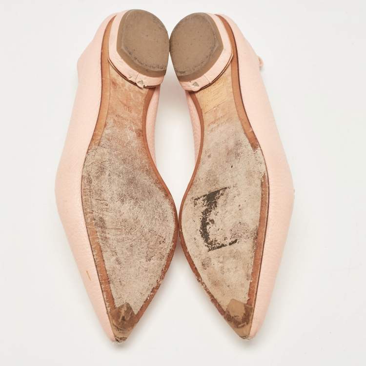 Pre Owned Nicholas Kirkwood Pink Leather Beya Loafers Size 36