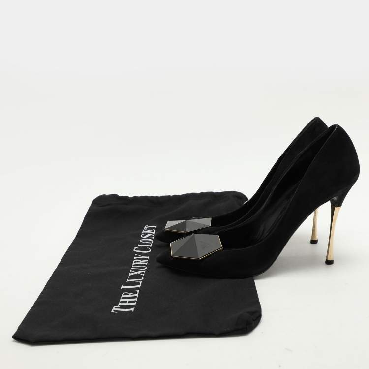 Pre Owned Nicholas Kirkwood Black Suede Eden Pumps Size 38