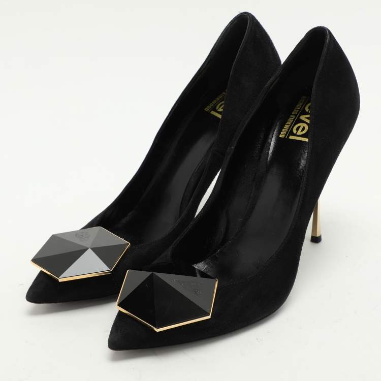 Pre Owned Nicholas Kirkwood Black Suede Eden Pumps Size 38