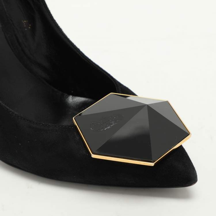 Pre Owned Nicholas Kirkwood Black Suede Eden Pumps Size 38