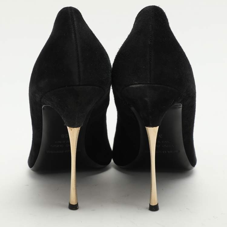Pre Owned Nicholas Kirkwood Black Suede Eden Pumps Size 38