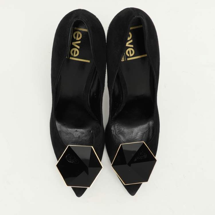 Pre Owned Nicholas Kirkwood Black Suede Eden Pumps Size 38