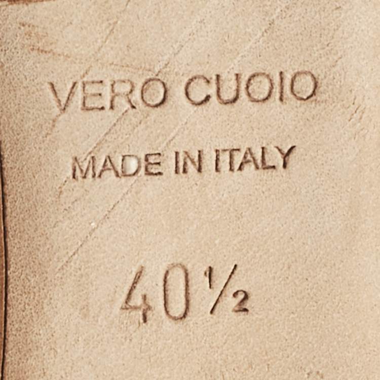 Pre Owned Nicholas Kirkwood Peach Leather Beya Pointed Toe Loafers Size 40.5