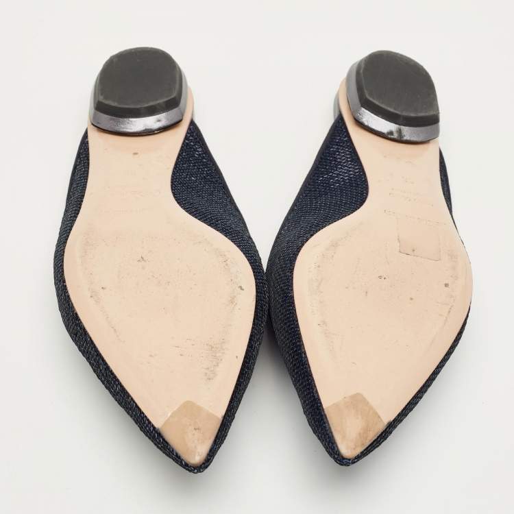 Pre Owned Nicholas Kirkwood Beya Size 38 Blue Sequins Mules