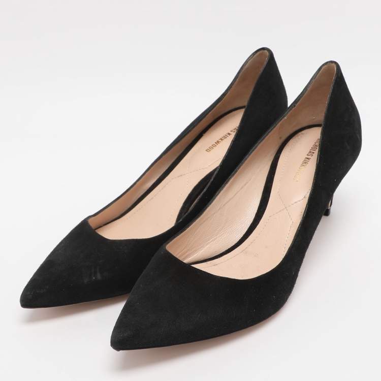 Pre Owned Nicholas Kirkwood Size 40.5 Black Suede Pumps