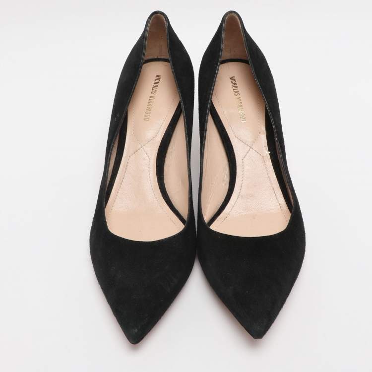 Pre Owned Nicholas Kirkwood Size 40.5 Black Suede Pumps