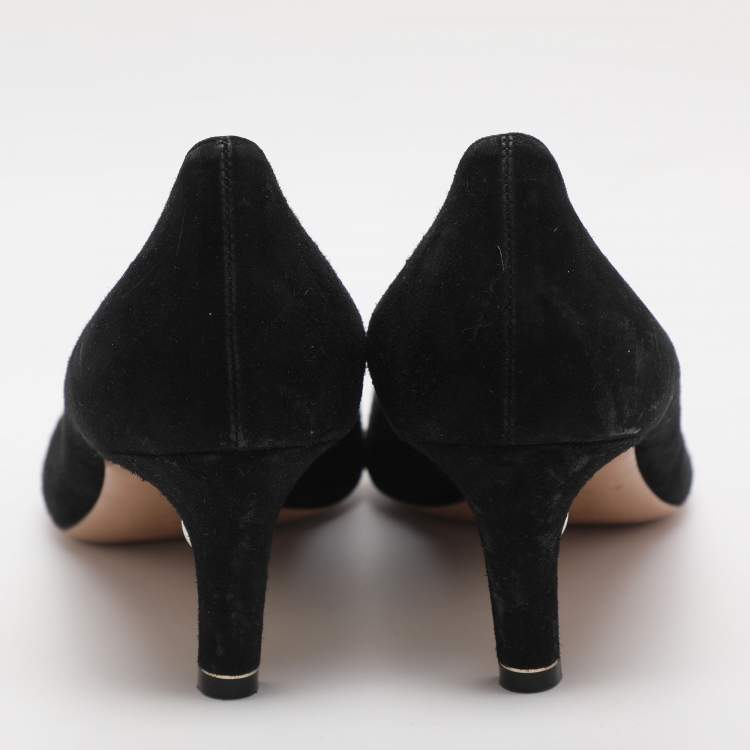 Pre Owned Nicholas Kirkwood Size 40.5 Black Suede Pumps
