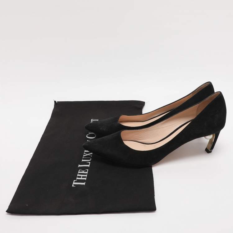 Pre Owned Nicholas Kirkwood Size 40.5 Black Suede Pumps