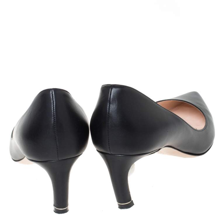 Pre Owned Nicholas Kirkwood Black Leather Maeva Pumps Size 38
