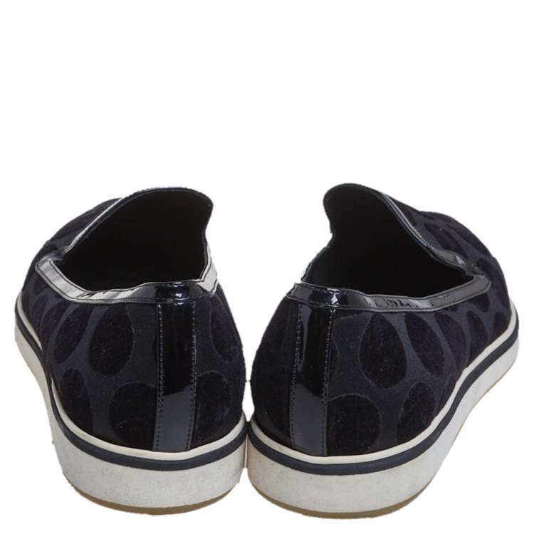Pre Owned Nicholas Kirkwood Black Velvet And Patent Leather Pointed Toe Flats Size 36