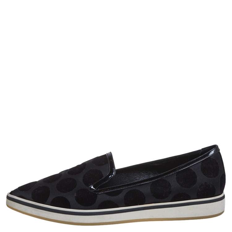 Pre Owned Nicholas Kirkwood Black Velvet And Patent Leather Pointed Toe Flats Size 36