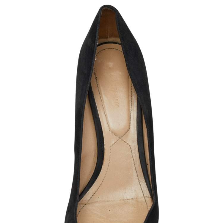 Pre Owned Nicholas Kirkwood Black Suede Prism Block Heel Pumps Size 41