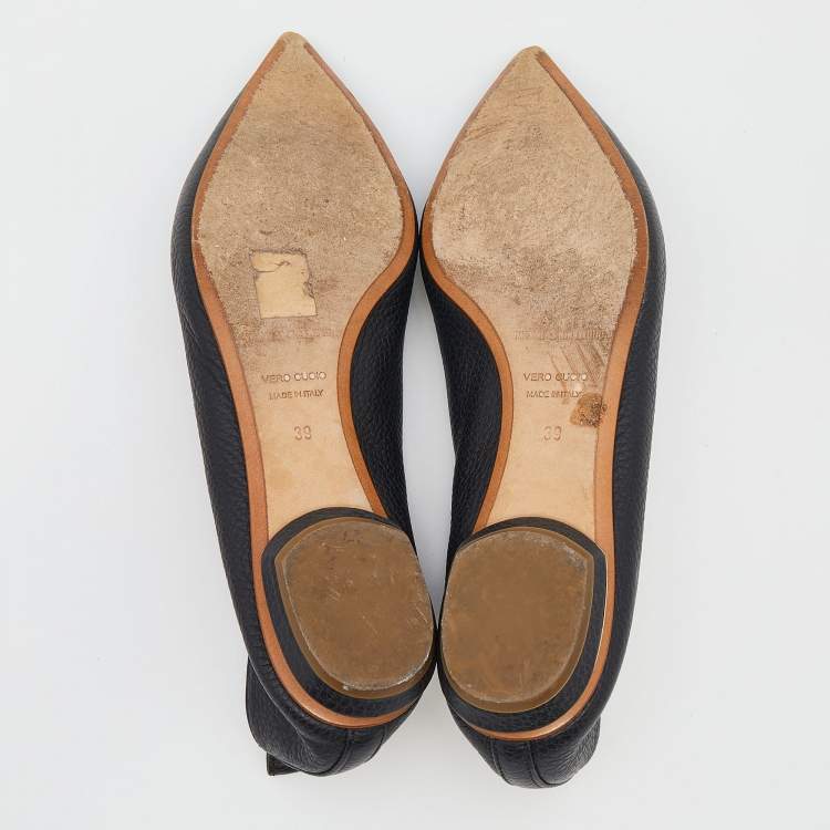 Pre Owned Nicholas Kirkwood Black Leather Beya Pointed Toe Loafers Size 39