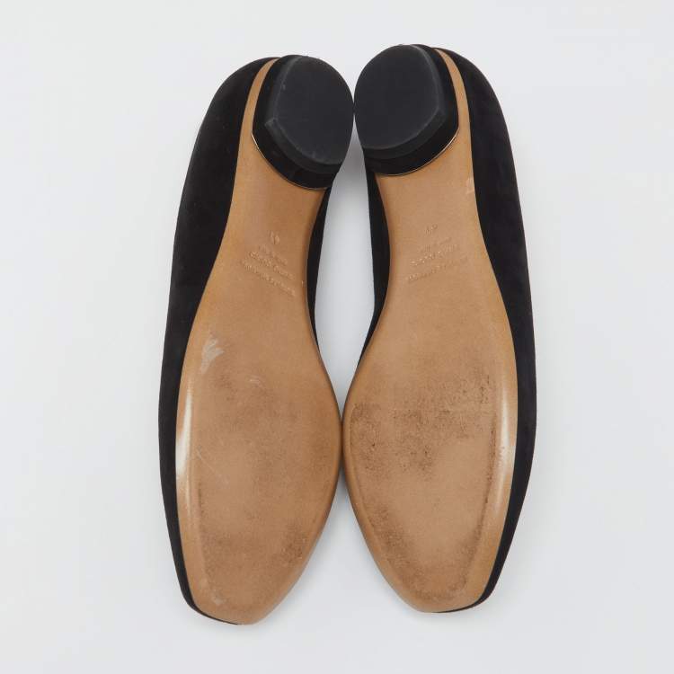 Pre Owned Nicholas Kirkwood Black/Silver Suede and Leather Loafers Size 41