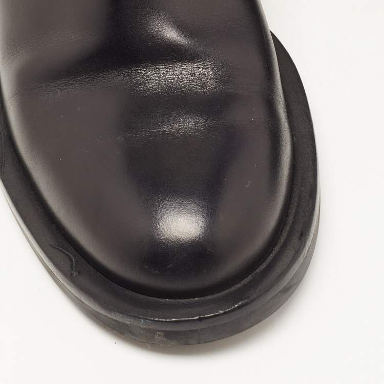 Pre Owned Nicholas Kirkwood Black Leather Pearl Studded Ankle Boots Size 39