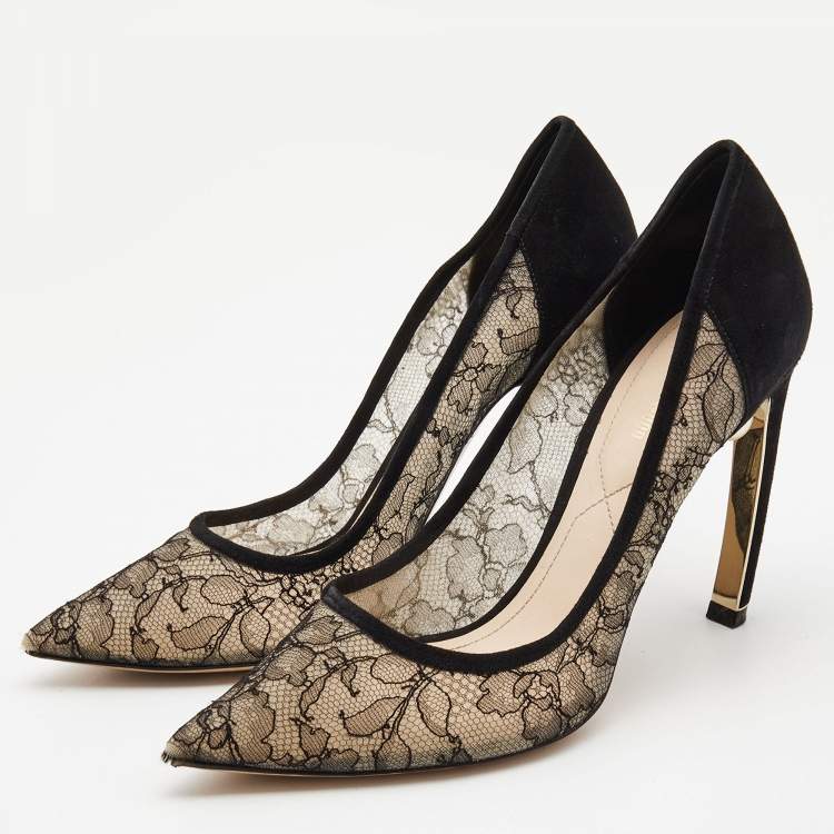 Nicholas Kirkwood Black Suede Mira Pearl Heels Nicholas Kirkwood