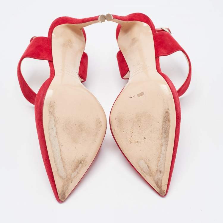 Pre Owned Nicholas Kirkwood Dark Pink Suede Leda Pumps Size 38.5