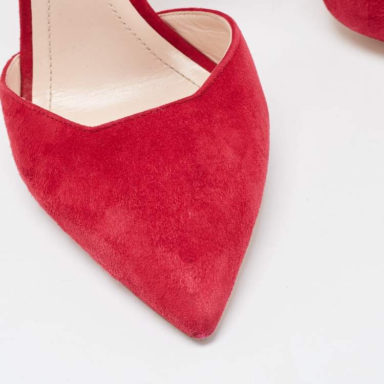 Pre Owned Nicholas Kirkwood Dark Pink Suede Leda Pumps Size 38.5