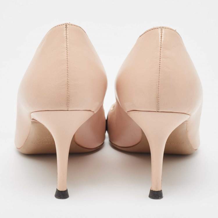 Pre Owned Nicholas Kirkwood Tricolor Leather and Patent Pointed Toe Pumps Size 37