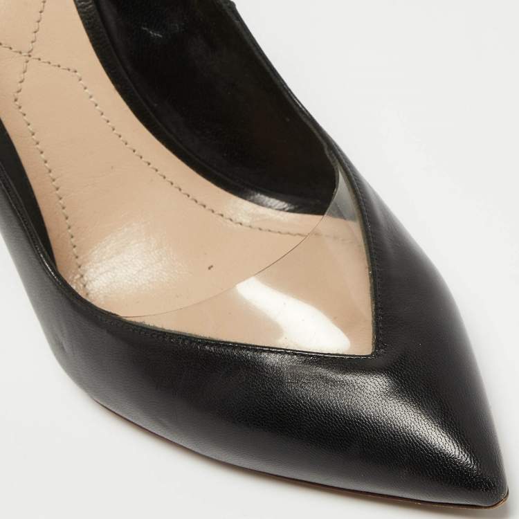 Pre Owned Nicholas Kirkwood Black Leather Bow Slingback Pumps Size 39