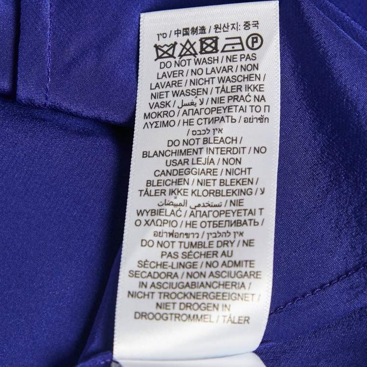 Pre Owned Nicolefarhi Blue Silk Sleeveless Top S