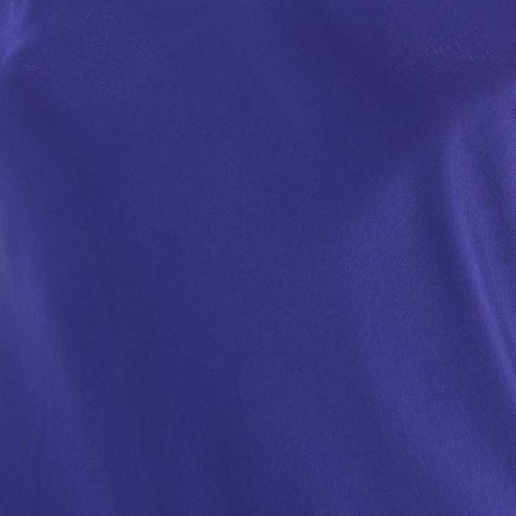 Pre Owned Nicolefarhi Blue Silk Sleeveless Top S