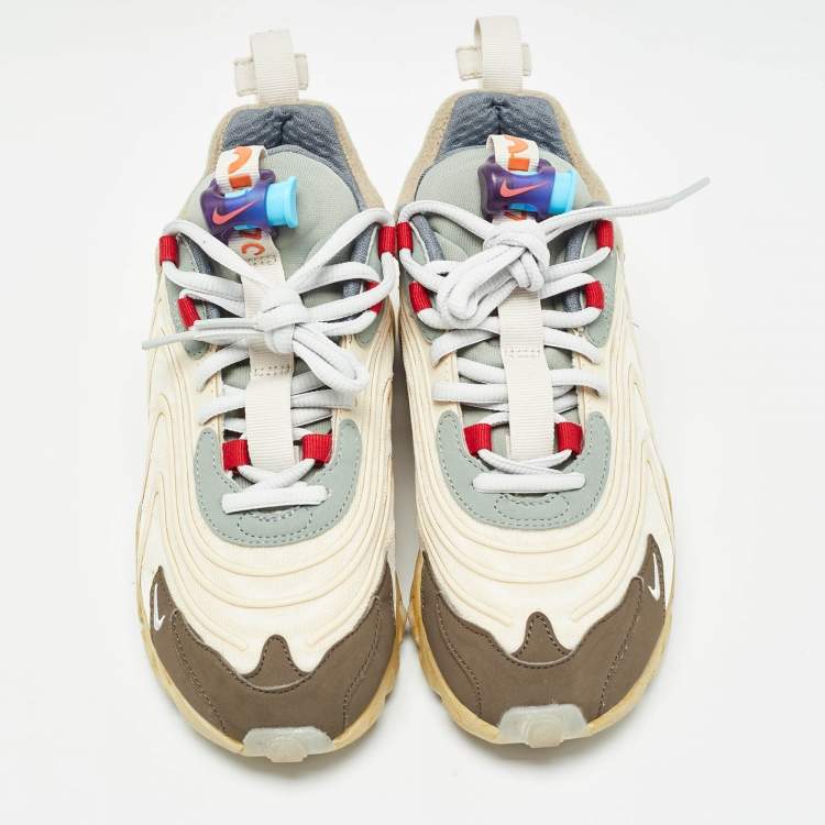 Pre Owned Nike x Travis Multicolor Fabric Scott Air Max 270 React Cactus Trails Sneakers Size 37.5
