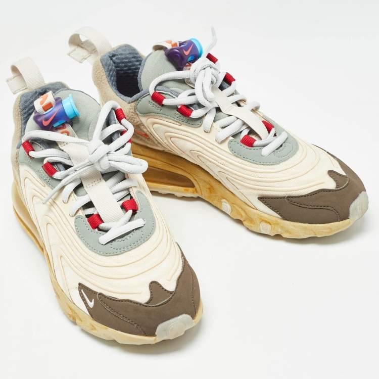 Pre Owned Nike x Travis Multicolor Fabric Scott Air Max 270 React Cactus Trails Sneakers Size 37.5