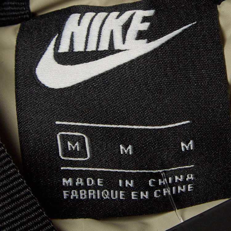 Pre Owned Nike White Synthetic Down-Fill Puffer Jacket M