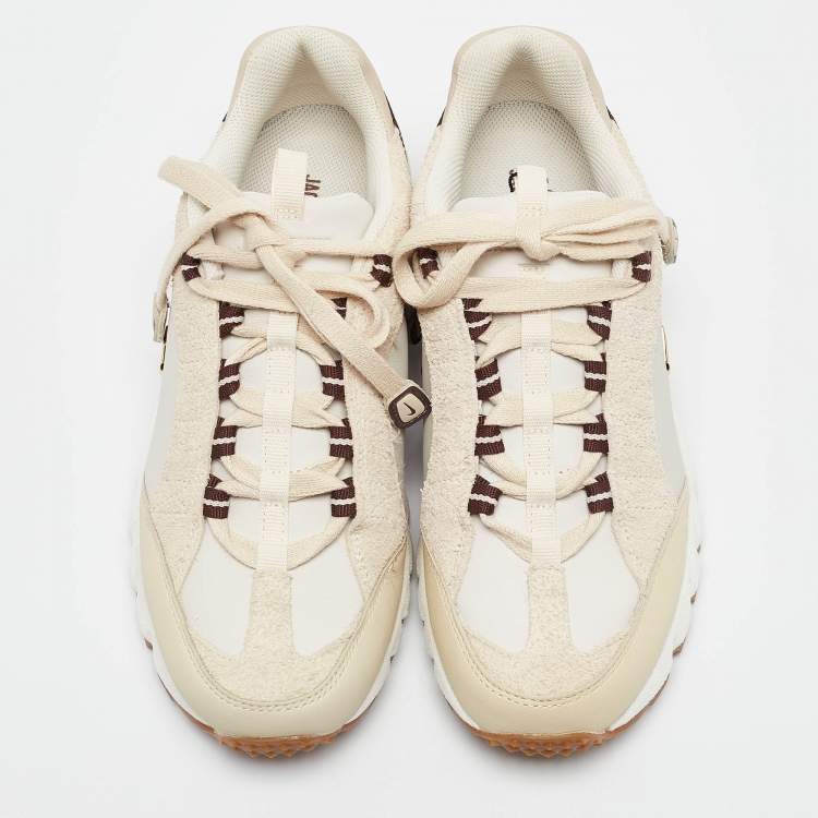Pre Owned Nike x Jacquemus Beige Leather and Suede Air Humara LX Sneakers Size 38.5