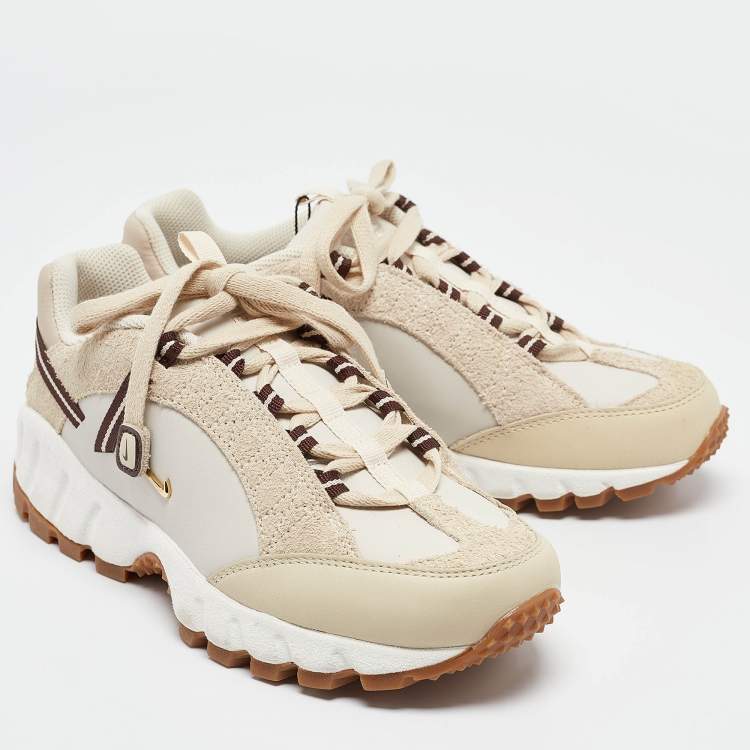 Pre Owned Nike x Jacquemus Beige Leather and Suede Air Humara LX Sneakers Size 38.5