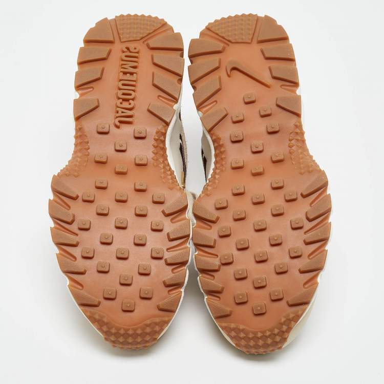 Pre Owned Nike x Jacquemus Beige Leather and Suede Air Humara LX Sneakers Size 38.5