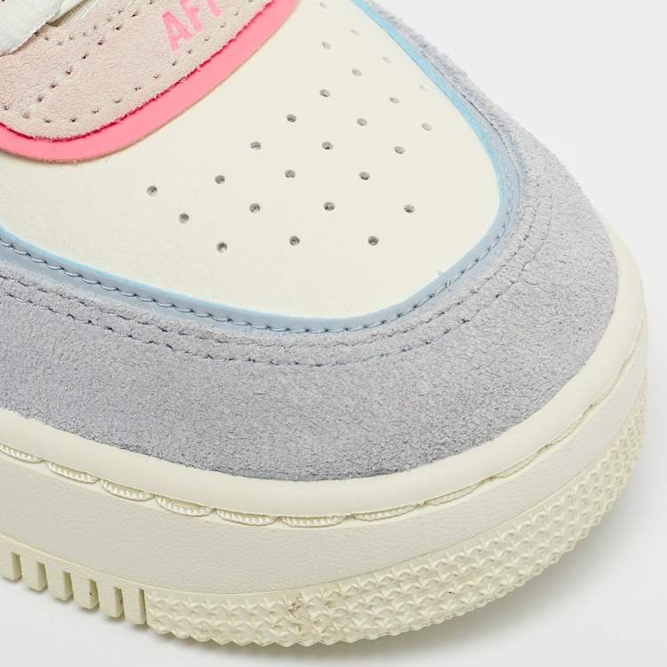 Pre Owned Nike Multicolor Leather and Suede Air Force 1 Low Shadow Sunset Pulse Sneakers Size 38.5