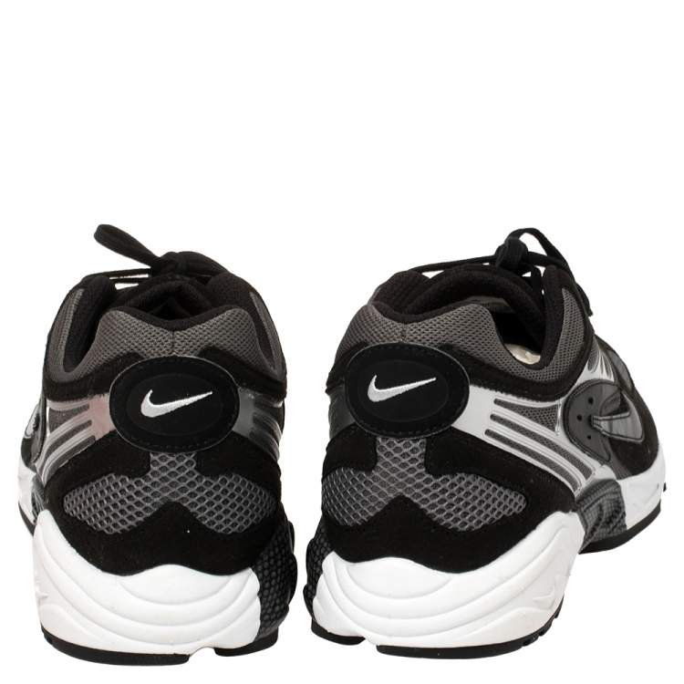 Pre Owned Nike Air Grey/Black Leather And Mesh Ghost Racer Sneakers Size 41