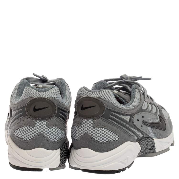 Pre Owned Nike Air Grey Leather And Mesh Ghost Racer Sneakers Size 41