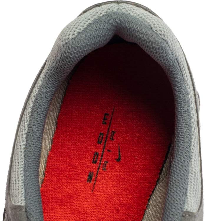 Pre Owned Nike Air Grey Leather And Mesh Ghost Racer Sneakers Size 41