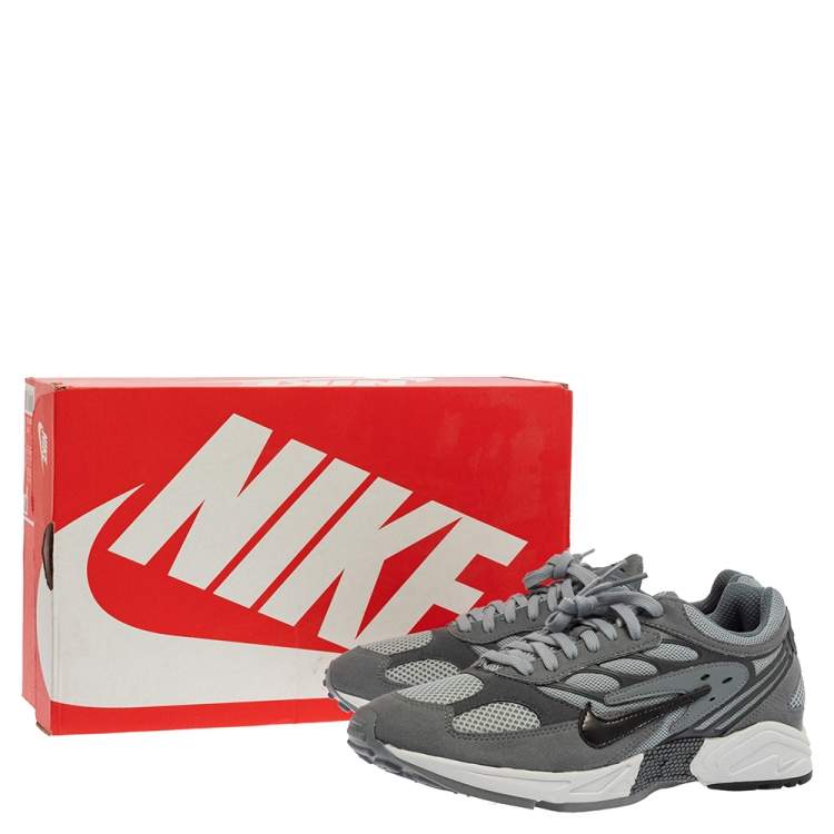 Pre Owned Nike Air Grey Leather And Mesh Ghost Racer Sneakers Size 41