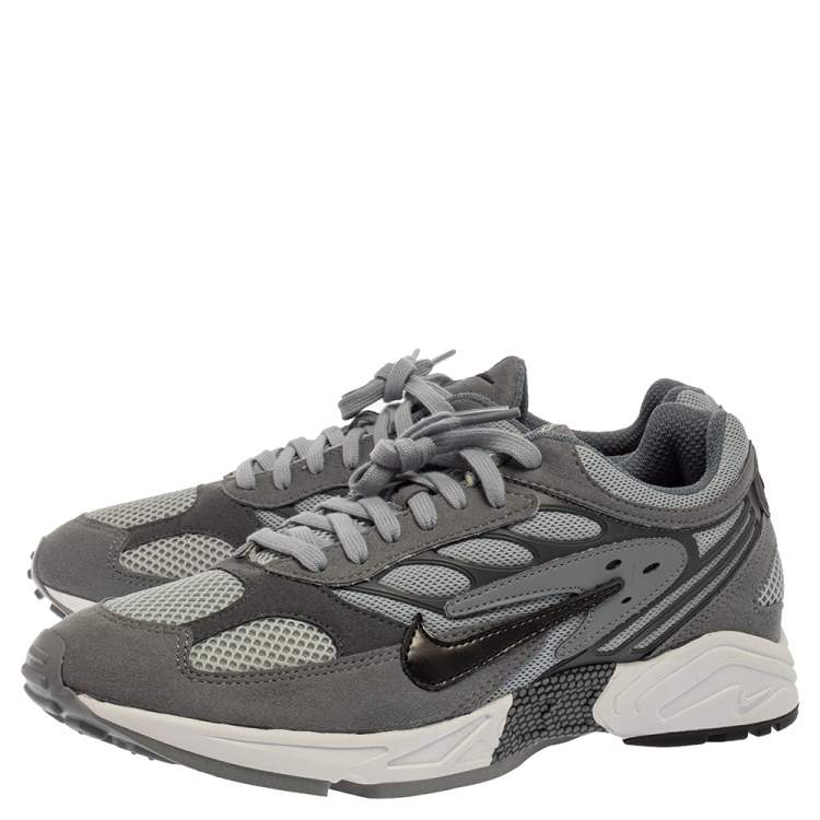 Pre Owned Nike Air Grey Leather And Mesh Ghost Racer Sneakers Size 41