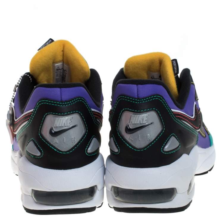 مملوكة مسبقًا Nike Air Max2 Multicolor Leather And Mesh Light PRM Sneakers Size 41