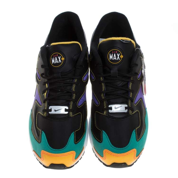 Pre Owned Nike Air Max2 Multicolor Leather And Mesh Light PRM Sneakers Size 42
