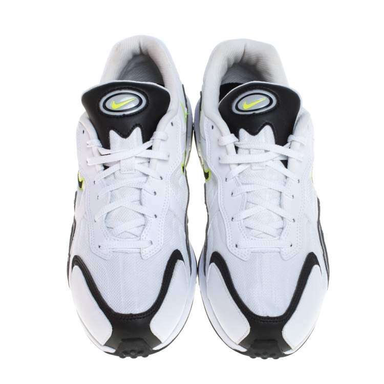 Pre Owned Nike Air Black/White Leather And Mesh Zoom Alpha Sneakers Size 43