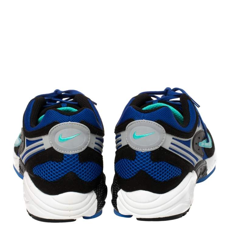 Pre Owned Nike Air Royal Blue Leather And Mesh Ghost Racer Sneakers Size 44.5