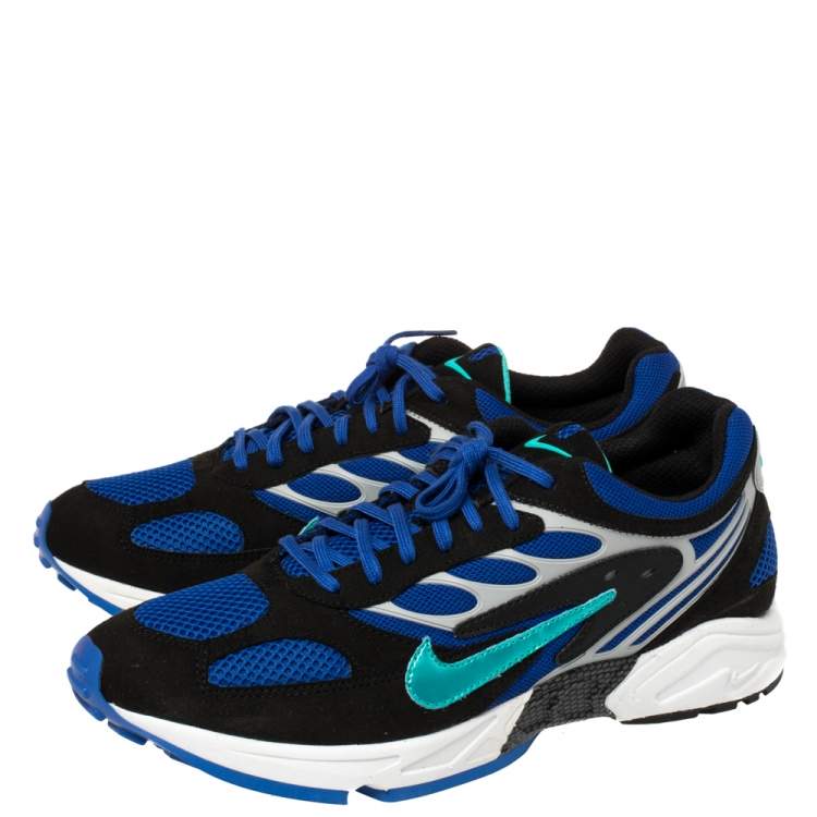 Pre Owned Nike Air Royal Blue Leather And Mesh Ghost Racer Sneakers Size 44.5