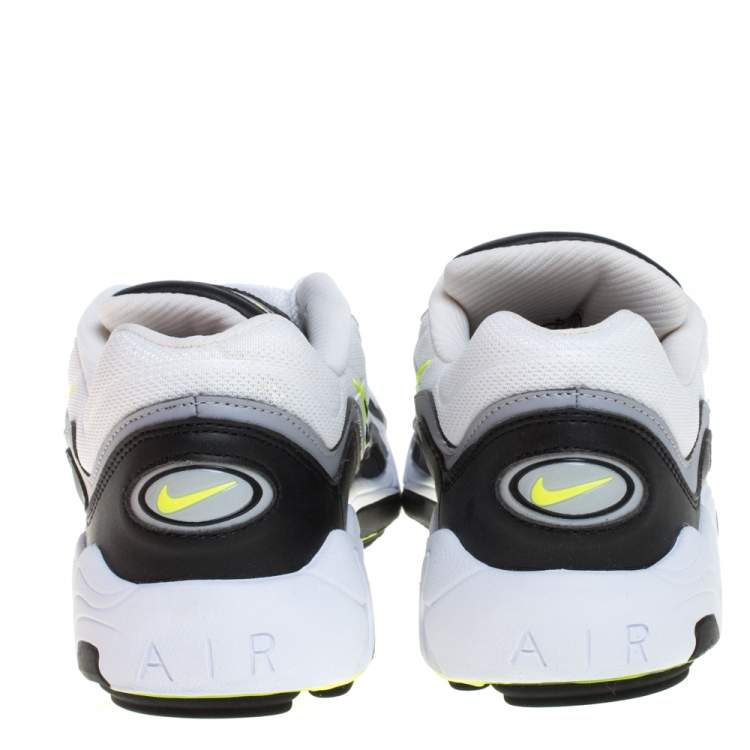 Pre Owned Nike Air Black/White Leather And Mesh Zoom Alpha Sneakers Size 44.5