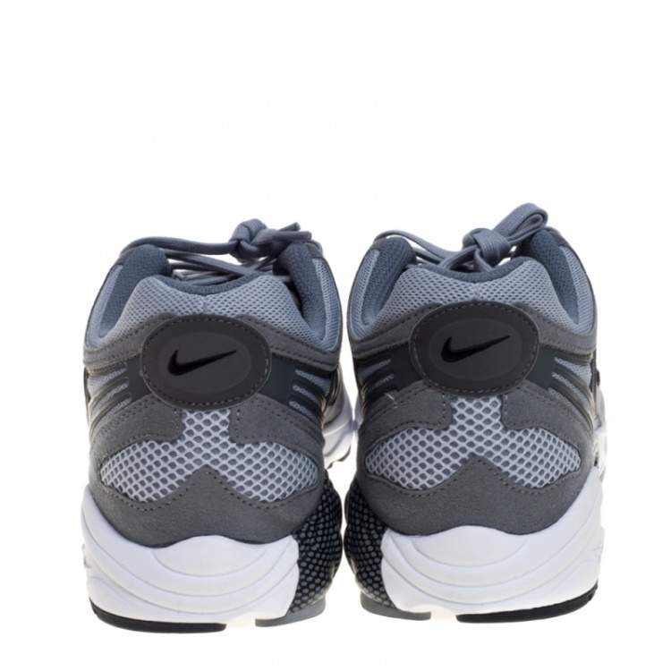 Pre Owned Nike Grey Suede And Mesh Ghost Racer Air Lace Up Sneakers Size 45