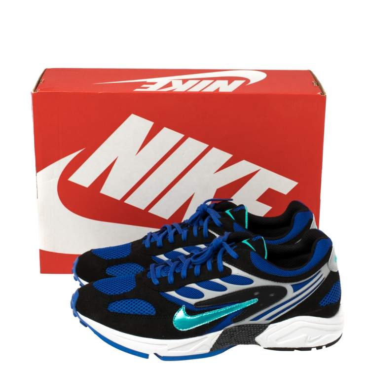 Pre Owned Nike Air Royal Blue Leather And Mesh Ghost Racer Sneakers Size 46
