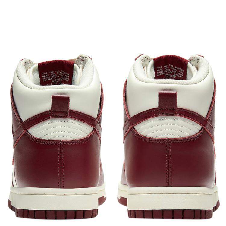 Pre Owned Nike Dunk High Sail Team Red Sneakers Size EU 40 US 8.5W
