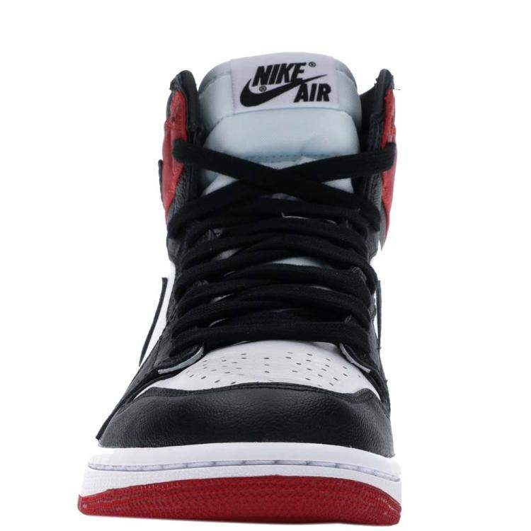 Pre Owned Nike Jordan 1 Retro High Satin Black Toe Sneakers Size US 7.5W (EU 38.5)