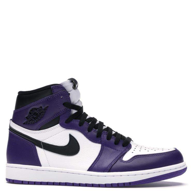 مملوكة مسبقًا Nike Jordan 1 Retro High Court Purple White Sneakers Size EU 37.5 (US 5Y)