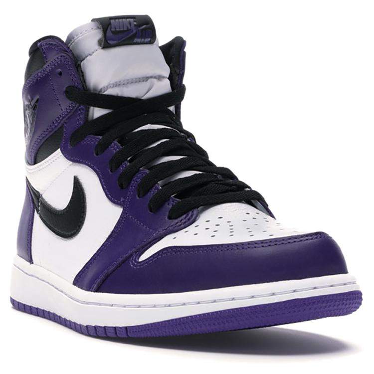 مملوكة مسبقًا Nike Jordan 1 Retro High Court Purple White Sneakers Size EU 37.5 (US 5Y)